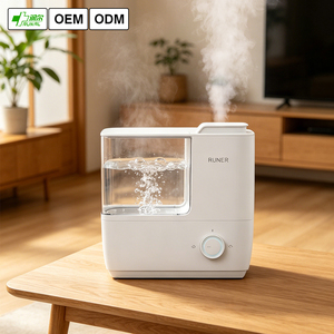 RUNAL Household Plastic 100Degree Boiling Top Fill Water Warm Mist Hot Type Air <b>Humidifier</b> With Heated Function Globally Certifi - Product Image 1