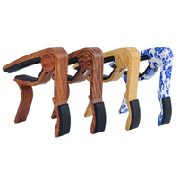 Dedo Music High Quality Aluminium Alloy Capo Rose Wood Acoustic Guitar Metal Clamp Capo Custom Guitar Tuners Accessory
