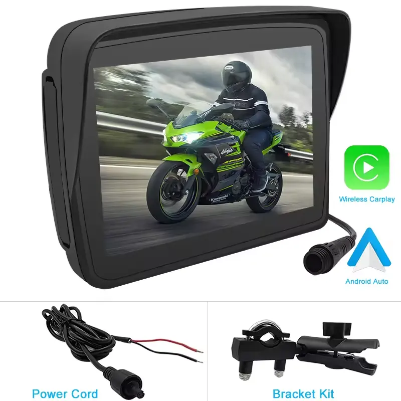 Carplay pantalla táctil motocicleta Android Auto módulo inalámbrico Monitor para Autocycle Autobike Scooter eléctrico Motoes carpla