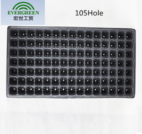 Plateau de semis rectangulaire en plastique PP écologique noir pour serre, 21, 32, 50, 72, 98, 105, 128, 200, 288 alvéoles
