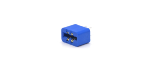 ขั้วต่อสล็อตบัส805 DIN ขั้วต่อทองแดงชุบทอง1U "180แบบจุ่ม PC4.8วัสดุ PBT H12.0mm 3.96*5.08สีฟ้า4P PCB - Product Image 2