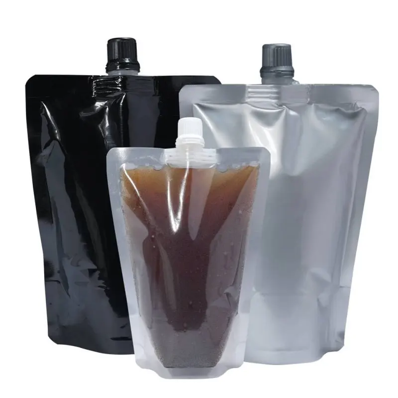 Rõ ràng Stand-Up Spout Pouch bao bì nhựa với hút vòi phun cho chất lỏng lưu trữ nước trái cây nước bia Jelly ngành công nghiệp thực phẩm sử dụng