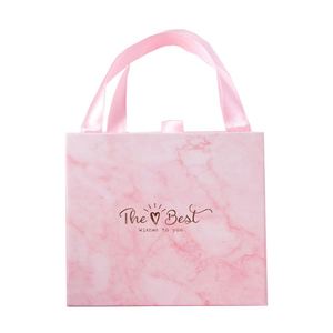 Custom Luxury <b>Pink</b> Paper Marble Slide Drawer Box for Wedding Candy <b>Gift</b> Packaging and Favors - Product Image 2