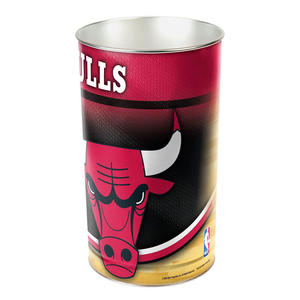 Custom Printed Metal Trash Can Waste Basket Garbage Can