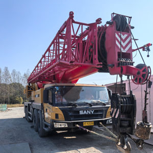 Grue à camion mobile hydraulique sans fil Sany Stc800s Stc800E6 80 tonnes d'occasion, télécommande radio, grues à camion 0086 18117060100 - Product Image 1