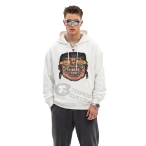 Custom Hoodies Fleece 500GSM Heavyweight Boxy Fit Hoodie <b>Men's</b> Streetwear Vintage Acid Wash Hoodie Regular Fit Oversized Jumper - Product Image 2