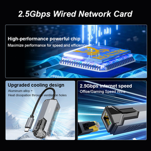 Hoge kwaliteit 2-in-1 Type-C naar RJ45 2.5G 2500M LAN netwerkkaart adapter met PD 90W oplaadpoort USB 3.0 hub voor computer laptop - Product Image 5