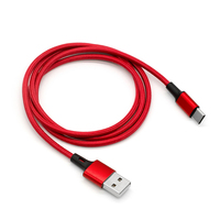 Vente en gros directe d'usine, chargeur de téléphone 2 en 1 en nylon tressé Micro Type-C, charge rapide 3A pour cadeaux promotionnels