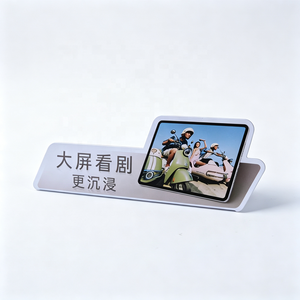 ป้ายการ์ดตั้งโต๊ะ PVC ใสแบบแม่เหล็ก พิมพ์ UV สำหรับเครื่องชำระเงิน เคาน์เตอร์ร้านค้า - Product Image 6