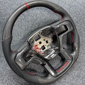 Volant de voiture de <span class=keywords><strong>sport</strong></span> F150 Raptor Racing en fibre de carbone véritable avec bande centrale pour camion <span class=keywords><strong>Ford</strong></span> <span class=keywords><strong>F</strong></span> <span class=keywords><strong>150</strong></span> - Product Image 2