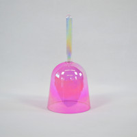 HF Rose rouge lumière cosmique poignée en cristal bol chantant pour la guérison par le son bols chantants en cristal de Quartz de poche ensemble Instrument