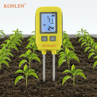 KONLEN Testeur de nutriments du sol 4 en 1, détecteur d'azote, de phosphore et de potassium NPK, analyseur de fertilité du sol portable pour jardin et ferme