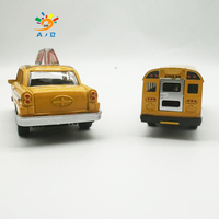 Modelo de Juguete Educativo AJB de Taxi y Autobús de Aleación de Metal a Escala para Niños en Formato Diecast