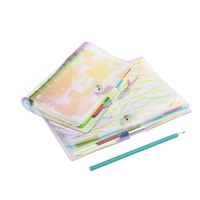 12 Stück Transparente Kunststoff-Planer-Ordnerhüllen mit 6 Ringen, A6 A5 Reißverschlussmappen und Umschläge