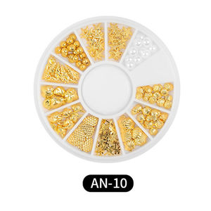 Gran oferta, 11 diseños de calcomanías para decoración de uñas, joyería de diamantes, arte de uñas de Metal, diamantes de imitación, mezcla 3D, decoración de uñas DIY, <span class=keywords><strong>venta</strong></span> al por mayor - Product Image 6