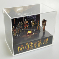 Acrylique clair Diablo 2 boîte de présentation boîte de Collection 3D jeu vidéo Cube Diorama Booster Case