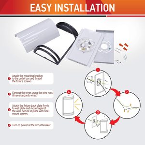 ETL chứng nhận 3cct ngoài trời xuống dẫn ánh sáng dẫn tường sconce thích hợp cho các địa điểm ẩm ướt satin Nickel kết thúc - Product Image 6