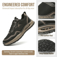 Sneakers de marche pour hommes, respirantes, confortables, à lacets, antidérapantes, avec logo personnalisé OEM, fabrication directe d'usine
