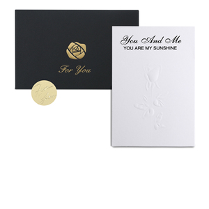 로즈 양각 청첩장 발렌타인 데이 사용자 정의 종이 봉투 필기 종이 골드 스티커 폐쇄 - Product Image 6