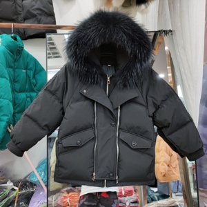 Manteau d'hiver matelassé tendance 2025 pour femmes, col en fourrure, parka à capuche pour femmes, duvet de <span class=keywords><strong>canard</strong></span> à bulles - Product Image 3