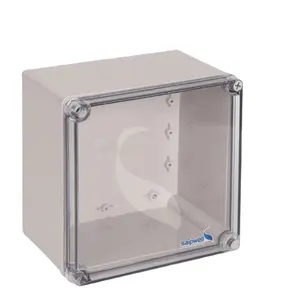 SAIPWELL OEM IP66 outdoor waterproof plastic junction boxes Transparent Plastic Enclosure