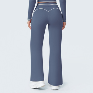 <span class=keywords><strong>Pantalones</strong></span> Anchos <span class=keywords><strong>de</strong></span> Cintura Alta con Tacto Suave, <span class=keywords><strong>de</strong></span> Secado Rápido, Ajuste Holgado, Casuales, <span class=keywords><strong>de</strong></span> Nailon y Spandex, para Deportes, Actividades al Aire Libre, Correr y Fitness - Product Image 5