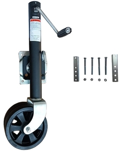 <span class=keywords><strong>Rueda</strong></span> <span class=keywords><strong>Jockey</strong></span> giratoria <span class=keywords><strong>plegable</strong></span> con rociador negro de 1500lbs con soporte para remolque con <span class=keywords><strong>rueda</strong></span> de 8 pulgadas para remolque RV, BoatTrailer - Product Image 1