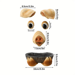 ที่ให้อาหารนกแบบเรซิ่นรูปหน้าต้นไม้ รูปหมู รูปวัว ของตกแต่งสวนกลางแจ้ง รูปสัตว์ สำหรับเป็นของขวัญคริสต์มาส ฮาโลวีน - Product Image 2