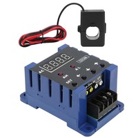 SZC06 AC Digital Ammeter 0.3-50A rentang pengukuran Alarm batas bawah atas Delay Relay AC110-220V pengukur arus baru