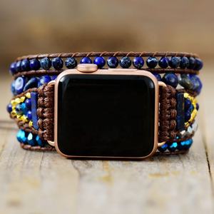 สายนาฬิกาหินแท้ Lapis Lazuli สำหรับ <span class=keywords><strong>Apple</strong></span> Series 8 7 6 41มม. 45มม. - Product Image 1