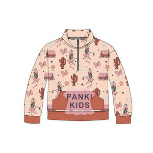 Pankai usine personnalisé imprimé ultra doux et respirant bambou français éponge enfants filles garçons quart <span class=keywords><strong>sweat</strong></span> <span class=keywords><strong>zippé</strong></span> - Product Image 6