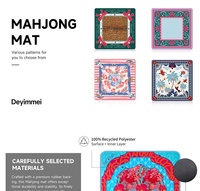 Tapis de Mahjong Antidérapant en Caoutchouc Naturel, Isolation Acoustique, Réduction du Bruit, 800x800mm, Tapis de Table Multi-Joueurs à Verrouillage Rapide, Vente Chaude