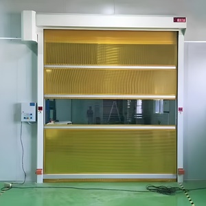 <span class=keywords><strong>Porte</strong></span> à enroulement en PVC isolée motorisée à grande vitesse, sur mesure pour usine, pour entrepôt industriel, hermétique, vente en gros - Product Image 3