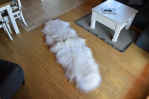 Trắng tự nhiên đôi Icelandic da cừu Thảm dài len tuyệt vời Thảm Scandinavian phong cách da cừu da khu vực thảm - Product Image 4