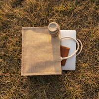Sac fourre-tout en jute personnalisé avec logo imprimé, écologique, réutilisable pour les courses, la vente au détail et les cadeaux promotionnels