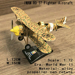 Modèle d'<span class=keywords><strong>avion</strong></span> miniature en métal <span class=keywords><strong>1</strong></span>:<span class=keywords><strong>72</strong></span>, <span class=keywords><strong>avion</strong></span> de chasse italien IMAM RO.37, <span class=keywords><strong>avion</strong></span> de chasse à double aile, modèle d'<span class=keywords><strong>avion</strong></span> de la Seconde Guerre mondiale - Product Image 2