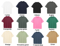 T-shirt Oversize Imprimé en Coton Premium 230 g/m² Coupe Ample Épaules Tombantes 100 % Coton – Modèle Original d'Usine – T-shirts Vierge de Marque