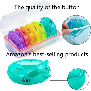 Estuches Semanales para Guardar Pastillas, Organizador de Medicamentos para 7 Días, 2 Veces al Día, Contenedor de Pastillas de Viaje de Gran Capacidad - Product Image 4