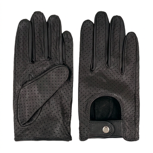 Guantes de Motociclismo KEVEN IMPEX KI-506 de Cuero Perforado, Medios Dedos, Transpirables, Antideslizantes, con Detección Táctil - Product Image 3