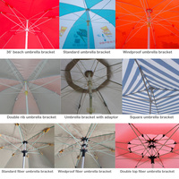 Parasol de plage portable manuel Tuoye de 36 pouces avec pompons pour extérieur et jardin – Vente en gros à prix abordable