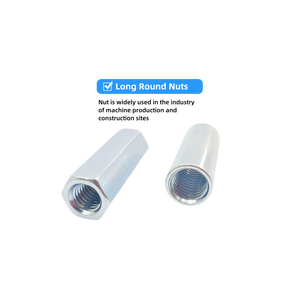 M6 M8 M10 dài khớp nối hạt thép carbon mạ kẽm hình trụ thiết kế mở rộng dài chiều dài kết nối Nut Doanh tay áo hình ống - Product Image 5