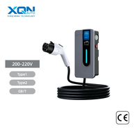Borne de recharge murale pour véhicules électriques 22 kW Type 2 32A, station de recharge intelligente pour voitures électriques avec écran LCD, chargeur domestique sécurisé pour Tesla/BYD