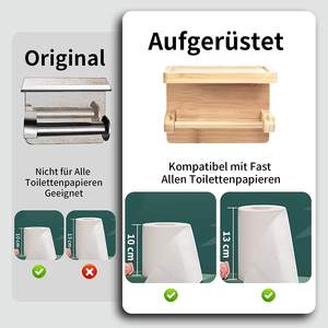 <span class=keywords><strong>Porte</strong></span>-papier hygiénique en bambou <span class=keywords><strong>sans</strong></span> perçage avec étagère pour salle de bain, toilette, <span class=keywords><strong>porte</strong></span>-<span class=keywords><strong>rouleau</strong></span> de toilette multifonctionnel - Product Image 2