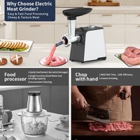 Hachoir à viande et presse-agrumes multifonctionnel en acier inoxydable électrique, usage domestique et commercial