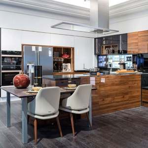 Ensembles complets d'armoires prêtes à assembler, MDF laqué brillant, armoires de cuisine modulaires à vendre - Product Image 2