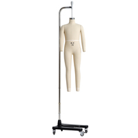 Maniquí de Costura de Cuerpo Completo para Niña, Talla Europea, Altura Ajustable, en Pose de Pie, para Exhibición de Pelucas, Tipo Colgante