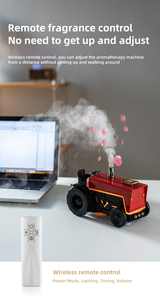 เครื่องกระจายกลิ่นอัลตราโซนิกรูปทรงหัวรถจักร 5V USB แบบพกพา เครื่องเพิ่มความชื้นในอากาศไฟฟ้าสำหรับใช้ในบ้าน สีดำ พลาสติก เครื่องพ่นไอน้ำตั้งโต๊ะ - Product Image 6