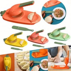 2-in-1 Efficient Eco-Friendly Plastic Dumpling Maker Manual Dough Presser Dumpling Wrapper Mold Dough Pressing Tool Kitchen - Product Image 1