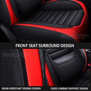 Funda de Asiento de Coche de 5 Plazas, de Cuero PU, Juego Completo con Reposacabezas y Almohada Lumbar, Universal 5D para SUV, Camioneta y Automóvil - Product Image 3