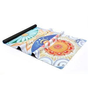 Esterilla de <span class=keywords><strong>Yoga</strong></span> de gamuza lavable a máquina, absorbente de sudor y transpirable, enrollable + patrón personalizado - Product Image 5